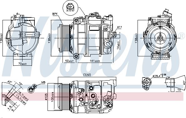 Nissens 89412 - Kompressor, kondisioner furqanavto.az