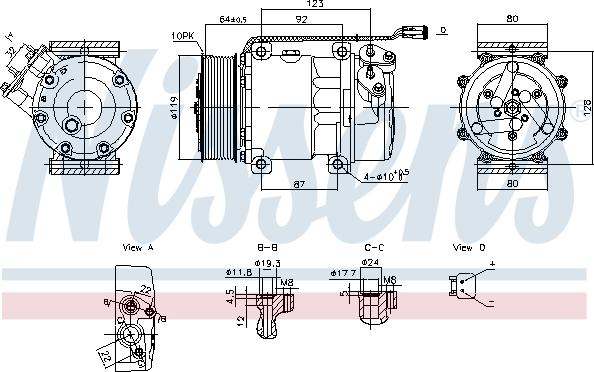 Nissens 890945 - Kompressor, kondisioner furqanavto.az