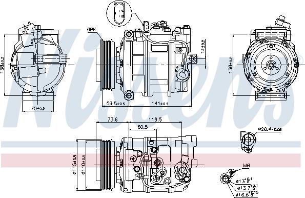 Nissens 89092 - Kompressor, kondisioner furqanavto.az