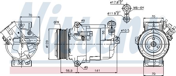 Nissens 89041 - Kompressor, kondisioner furqanavto.az