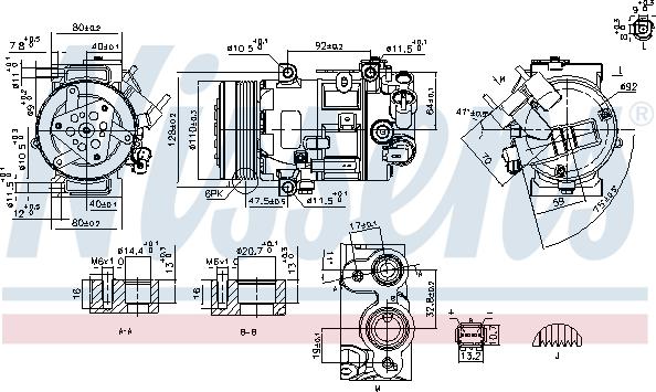 Nissens 890420 - Kompressor, kondisioner furqanavto.az