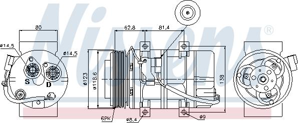 Nissens 89069 - Kompressor, kondisioner furqanavto.az