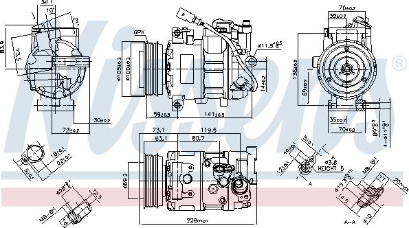 Nissens 890048 - Kompressor, kondisioner furqanavto.az