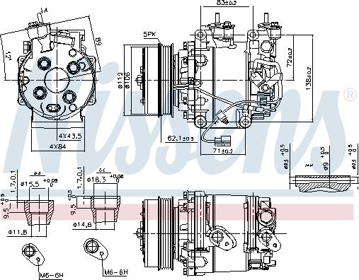 Nissens 890035 - Kompressor, kondisioner furqanavto.az