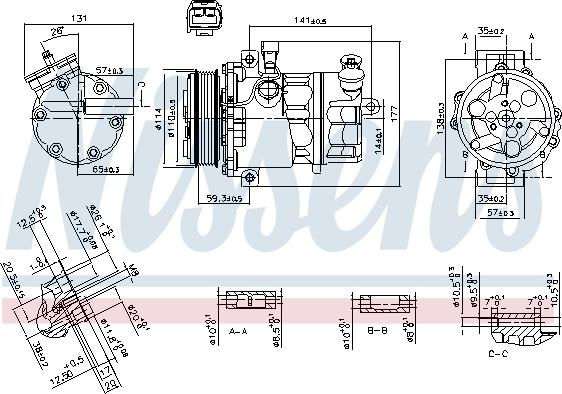 Nissens 890074 - Kompressor, kondisioner furqanavto.az