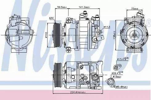 Nissens 890396 - Kompressor, kondisioner furqanavto.az