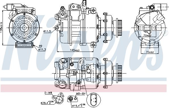 Nissens 89036 - Kompressor, kondisioner furqanavto.az