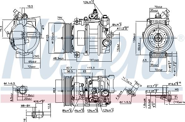 Nissens 890322 - Kompressor, kondisioner furqanavto.az