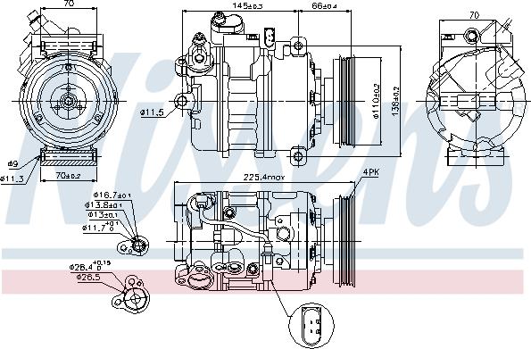 Nissens 89023 - Kompressor, kondisioner furqanavto.az