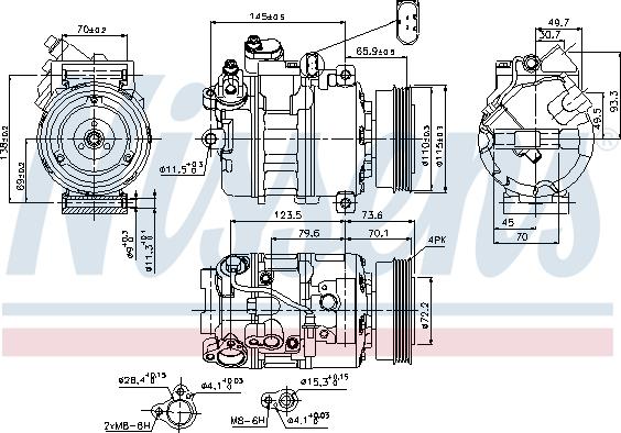 Nissens 89073 - Kompressor, kondisioner furqanavto.az