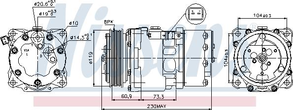 Nissens 89195 - Kompressor, kondisioner furqanavto.az