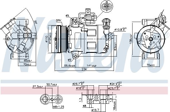 Nissens 89216 - Kompressor, kondisioner furqanavto.az