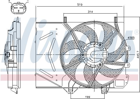 Nissens 85986 - Fen, radiator furqanavto.az