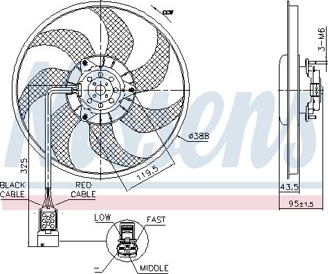 Nissens 850091 - Fen, radiator furqanavto.az