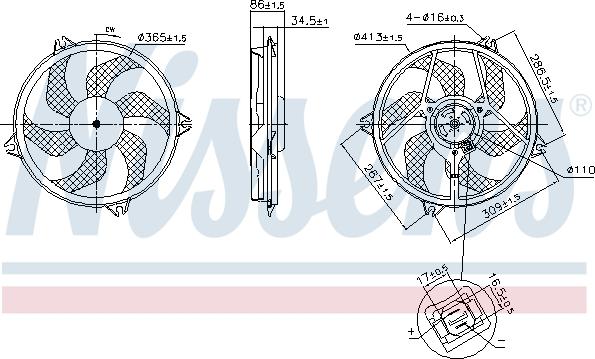 Nissens 850093 - Fen, radiator furqanavto.az