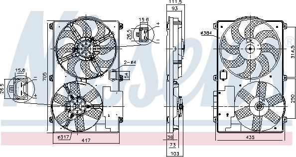 Nissens 850092 - Fen, radiator furqanavto.az