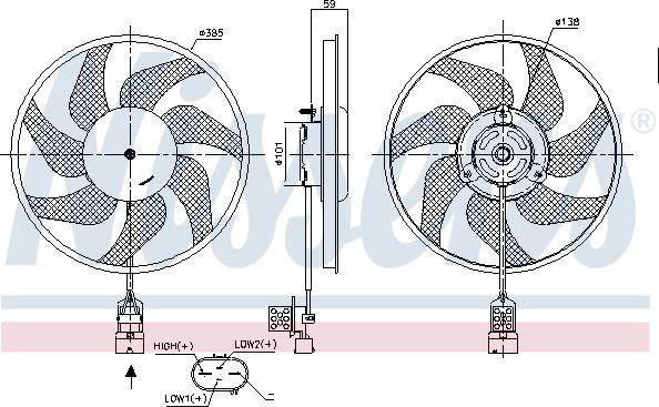 Nissens 850048 - Fen, radiator furqanavto.az