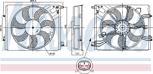 Nissens 850050 - Fen, radiator furqanavto.az