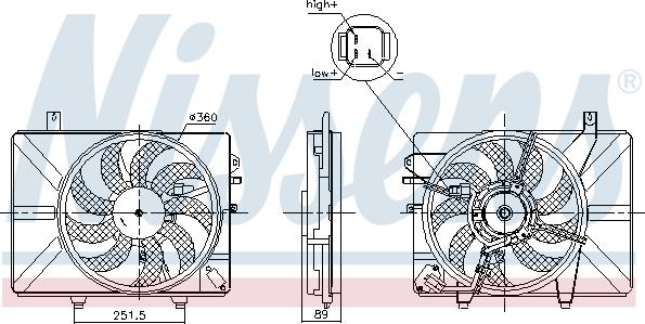 Nissens 850052 - Fen, radiator furqanavto.az