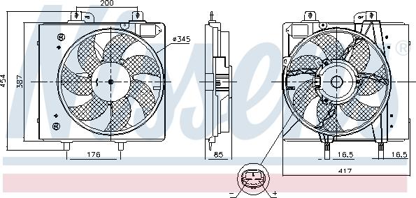 Nissens 850087 - Fen, radiator furqanavto.az