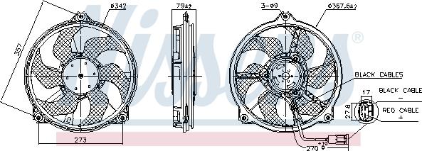 Nissens 850073 - Fen, radiator furqanavto.az