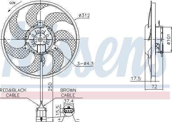 Nissens 850072 - Fen, radiator furqanavto.az