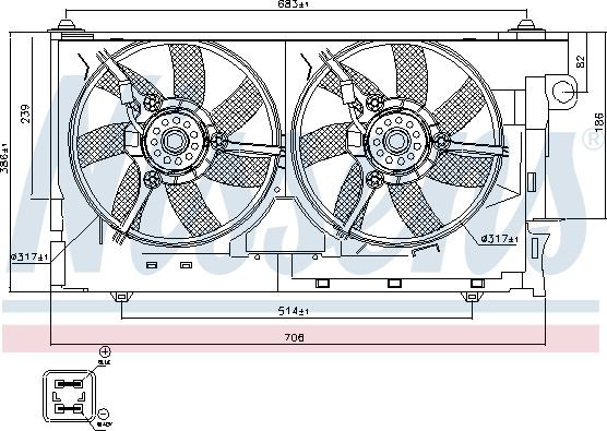 Nissens 85084 - Fen, radiator furqanavto.az