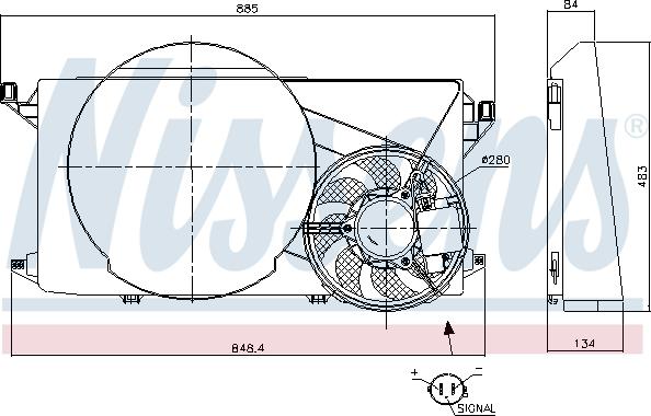 Nissens 85825 - Fen, radiator furqanavto.az