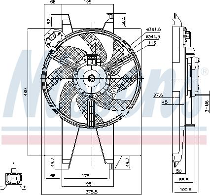 Nissens 85767 - Fen, radiator furqanavto.az