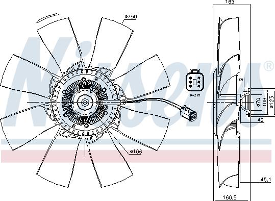 Nissens 86115 - Debriyaj, radiator ventilyatoru furqanavto.az