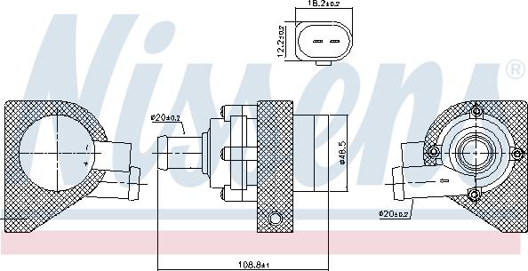 Nissens 832110 - Əlavə su nasosu furqanavto.az