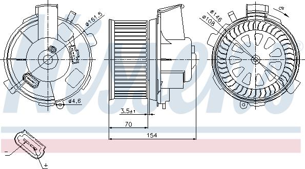 Nissens 87021 - Daxili üfleyici furqanavto.az