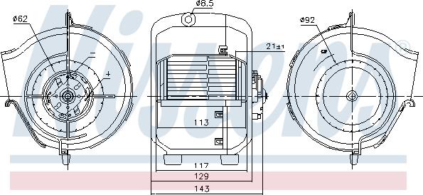 Nissens 87768 - Daxili üfleyici furqanavto.az