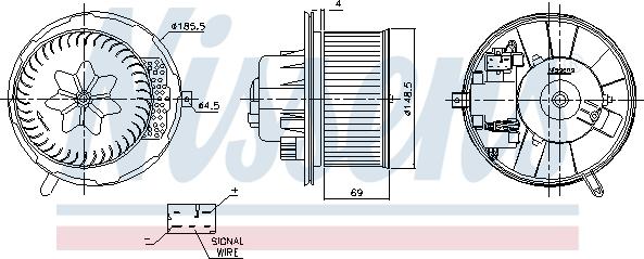 Nissens 87762 - Daxili üfleyici furqanavto.az