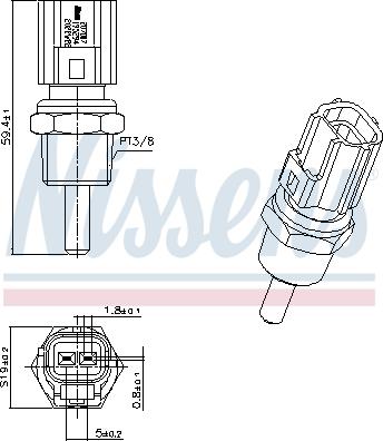 Nissens 207007 - Sensor, soyuducu suyun temperaturu furqanavto.az