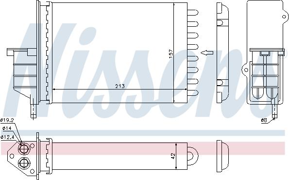 Nissens 71450 - İstilik dəyişdiricisi, daxili isitmə furqanavto.az