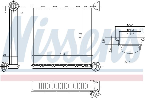 Nissens 73980 - İstilik dəyişdiricisi, daxili isitmə furqanavto.az