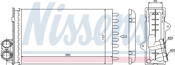 Nissens 73362 - İstilik dəyişdiricisi, daxili isitmə furqanavto.az