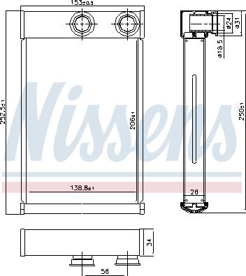 Nissens 72669 - İstilik dəyişdiricisi, daxili isitmə www.furqanavto.az