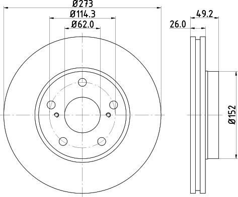 Nisshinbo ND1021K - Əyləc Diski furqanavto.az