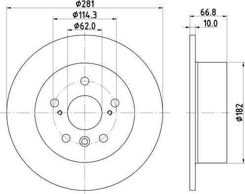 Nisshinbo ND1077K - Əyləc Diski furqanavto.az