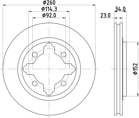 Nisshinbo ND8018K - Əyləc Diski furqanavto.az