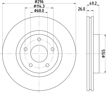 Nisshinbo ND2058K - Əyləc Diski furqanavto.az