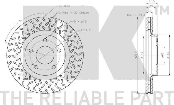 NK 319329 - Əyləc Diski furqanavto.az