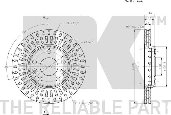 NK 313970 - Əyləc Diski furqanavto.az