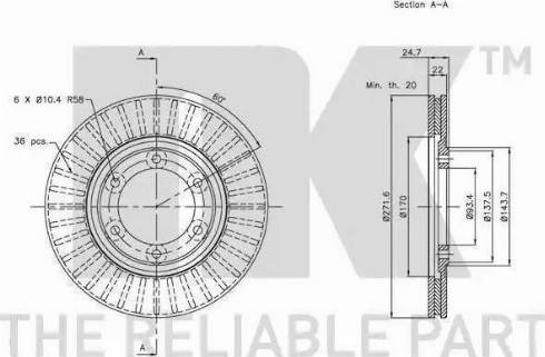 NK 7939052 - Disk əyləc pedləri üçün aksesuar dəsti furqanavto.az