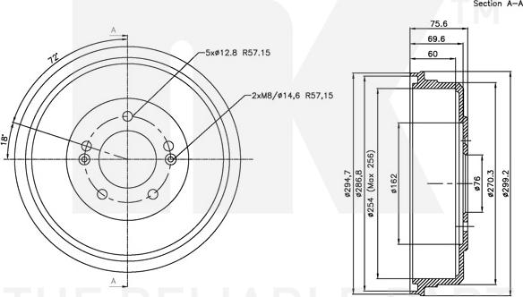 NK 253418 - Əyləc barabanı furqanavto.az