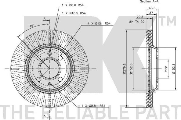 NK 204105 - Əyləc Diski furqanavto.az