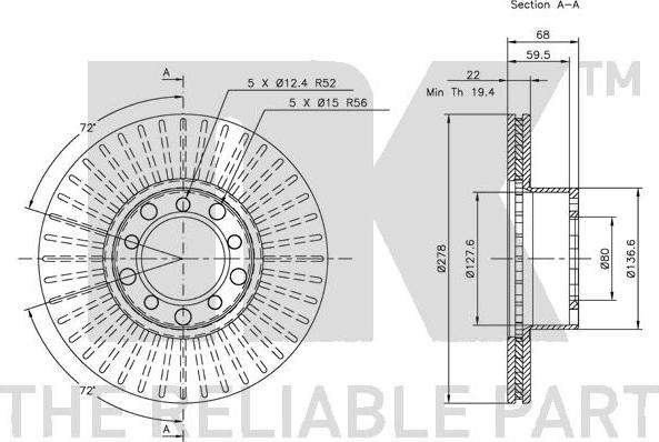 NK 203322 - Əyləc Diski furqanavto.az