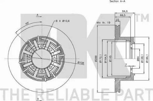 NK 312345 - Əyləc Diski furqanavto.az